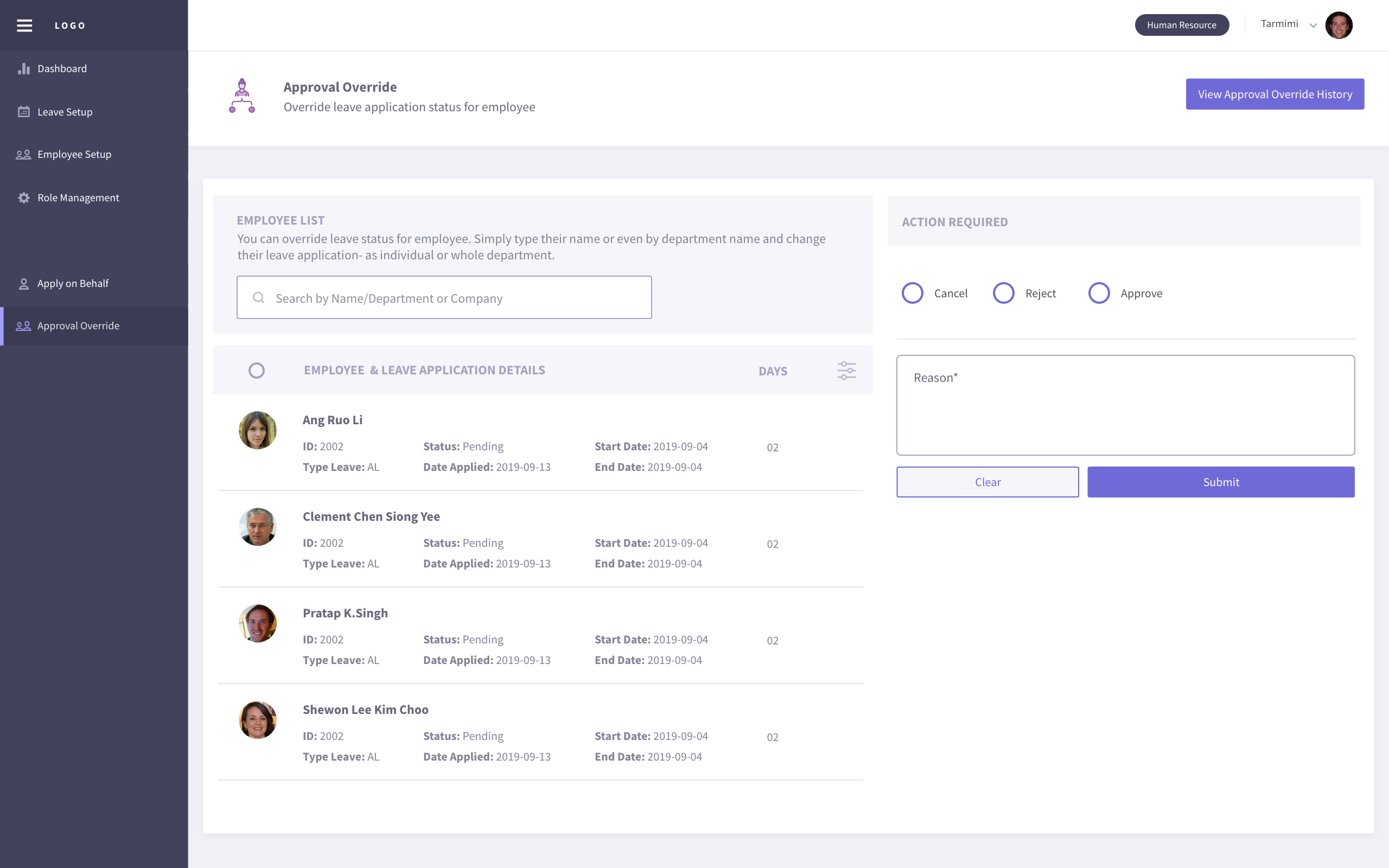 Approval override overview
