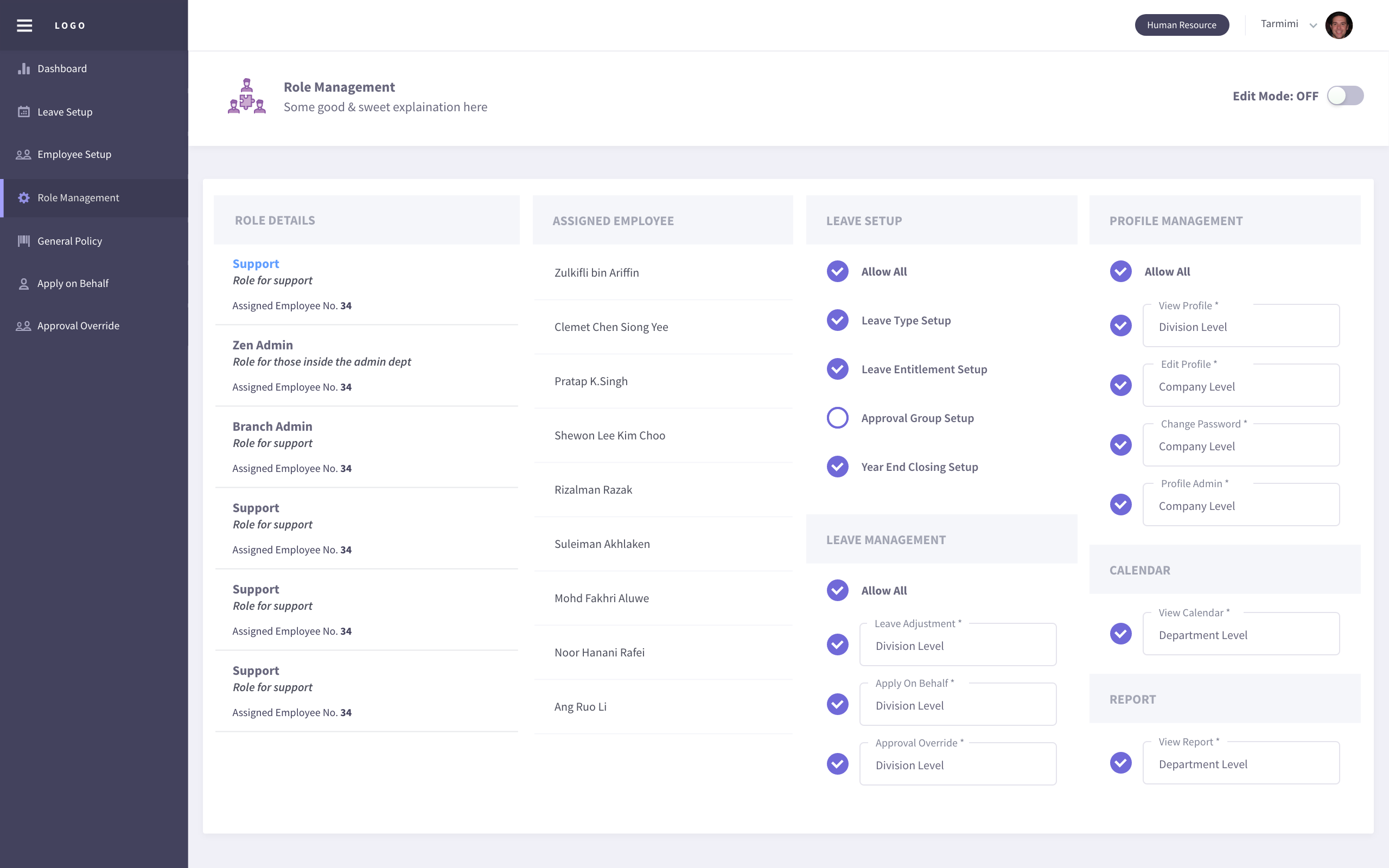 Role management overview