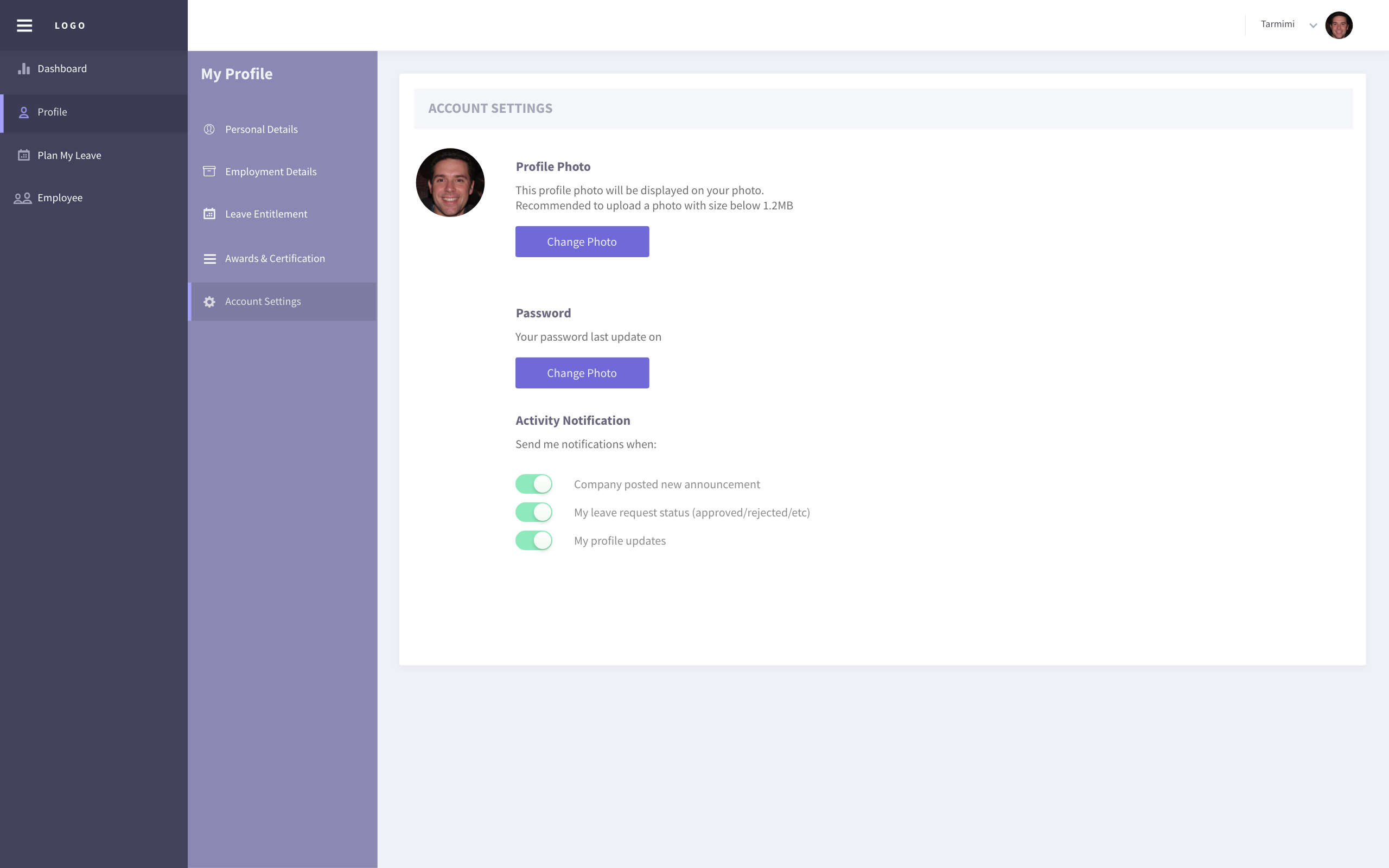 Account setting
